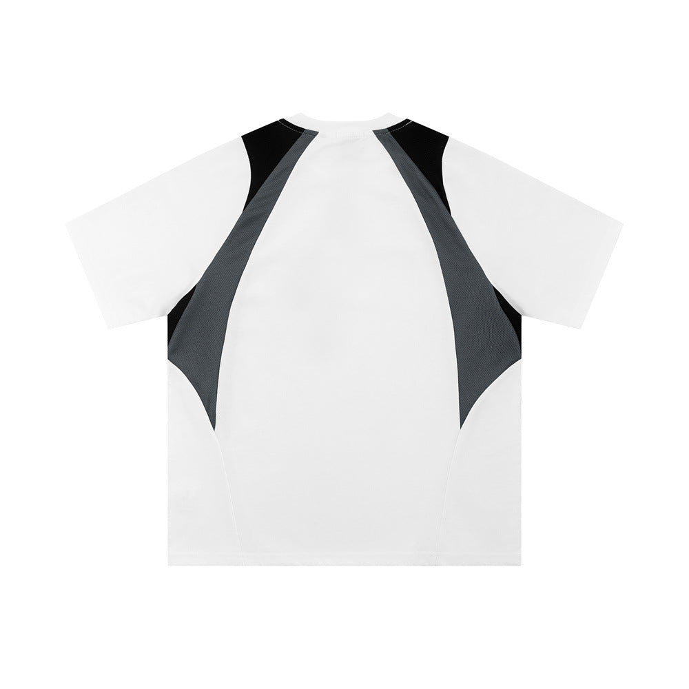Men's Stitching Loose Casual T-shirt Summer