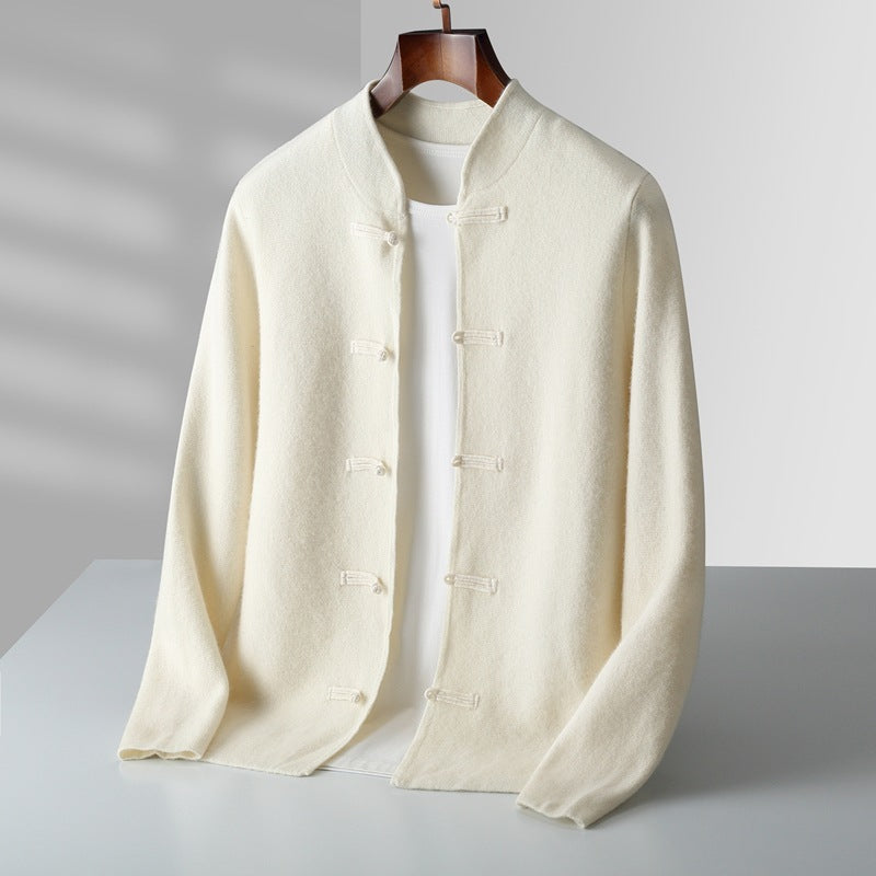 Button Warm Thickened Wool Coat