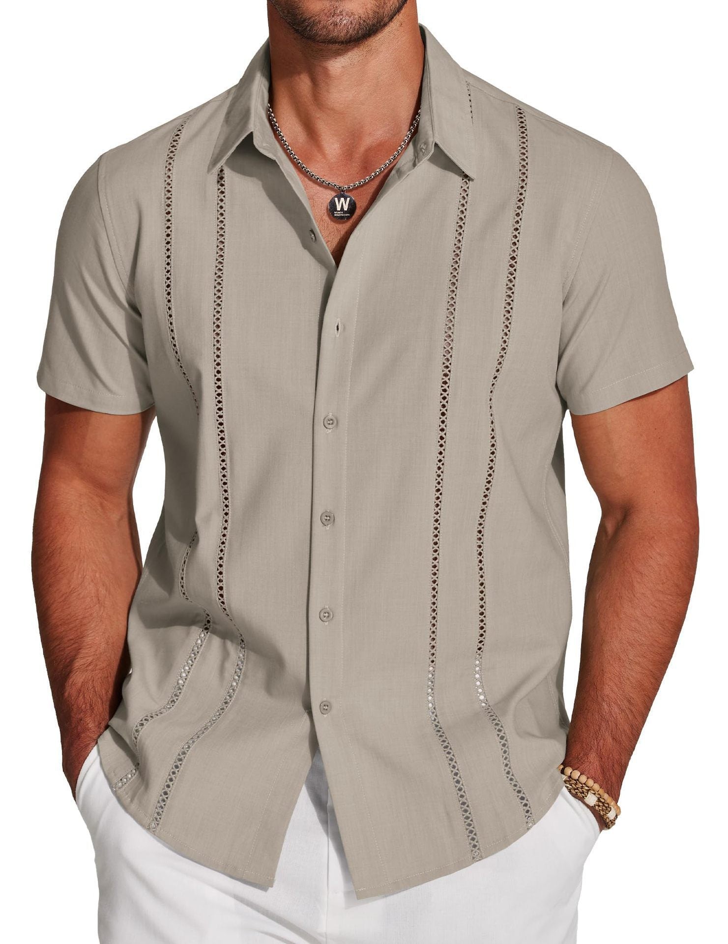 Men's Shirt Hawaiian Short Sleeve Shirt 3D Digital Print Holiday Printing