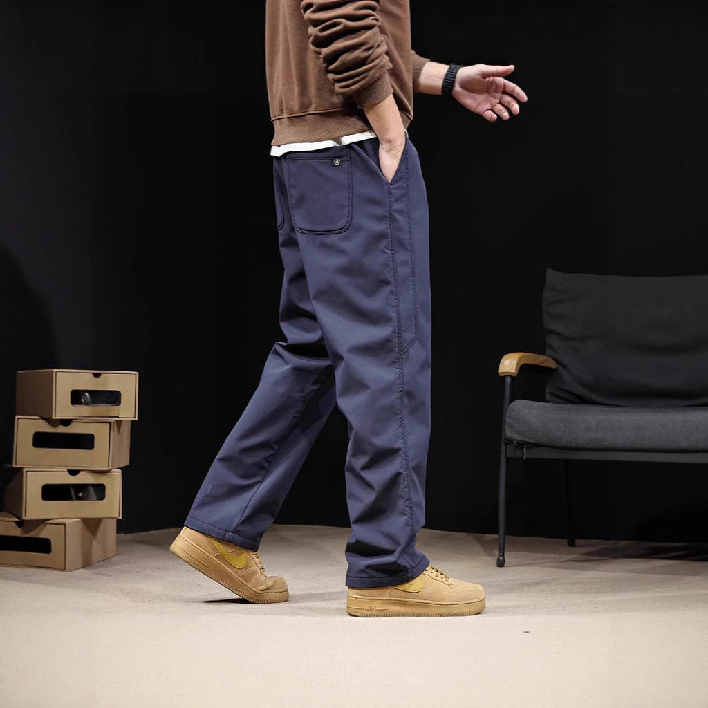 Versatile Wide-leg Pants Japanese Retro Minimalist Solid Color