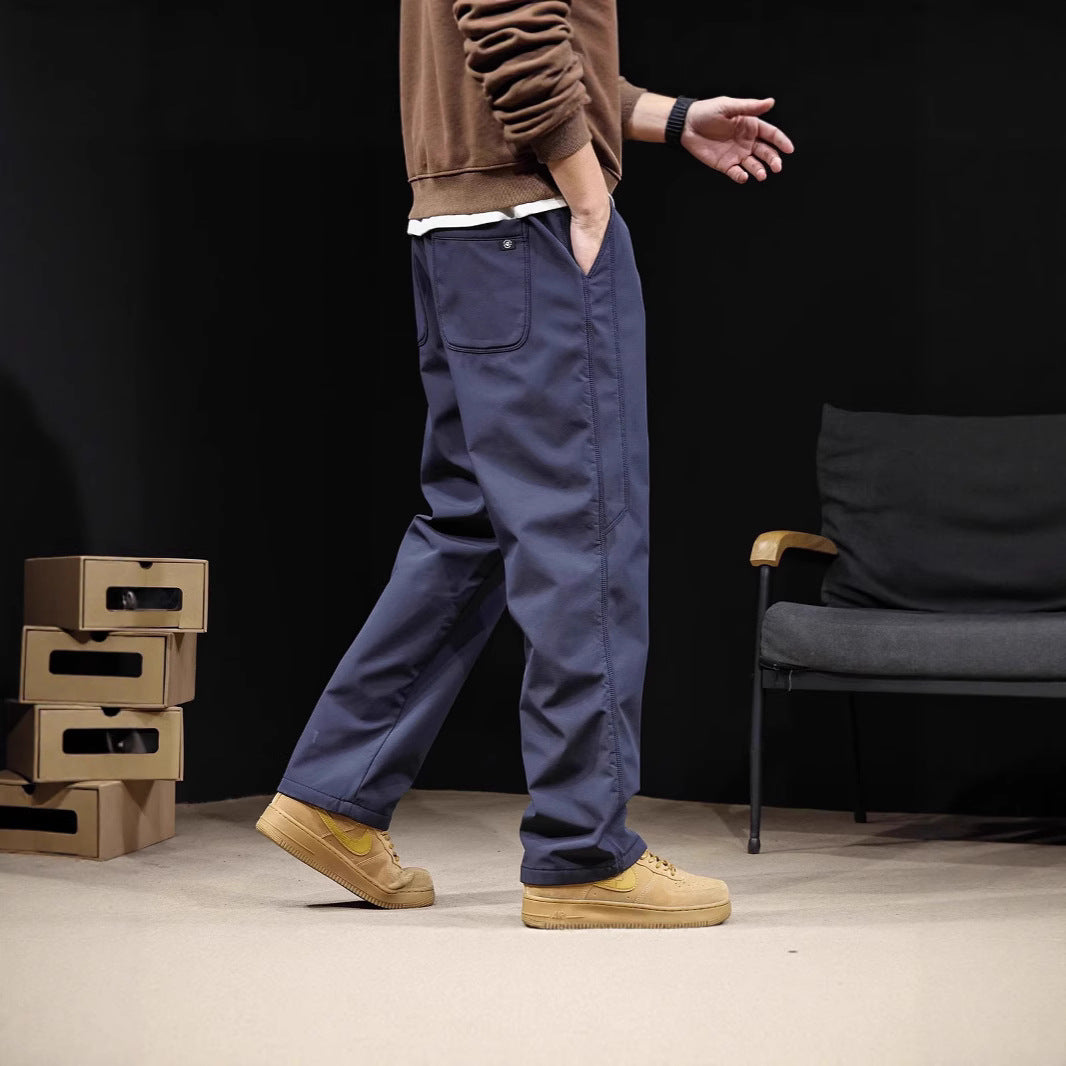 Versatile Wide-leg Pants Japanese Retro Minimalist Solid Color