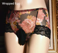 Printed Sexy Mid-waist Ice Silk Ultra-thin Underwear Men