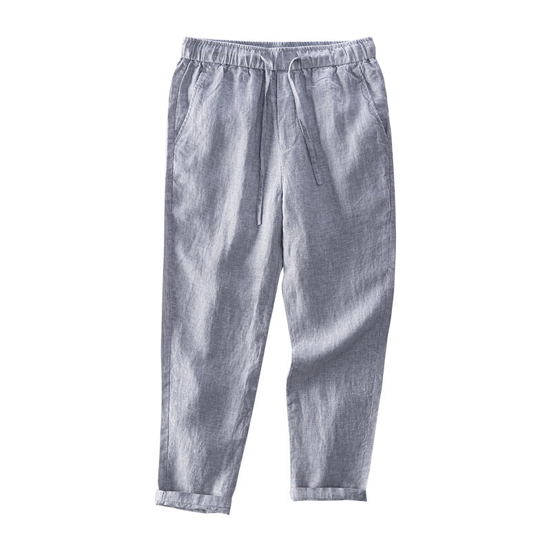 Linen Breathable Straight Trousers Men's Clothing