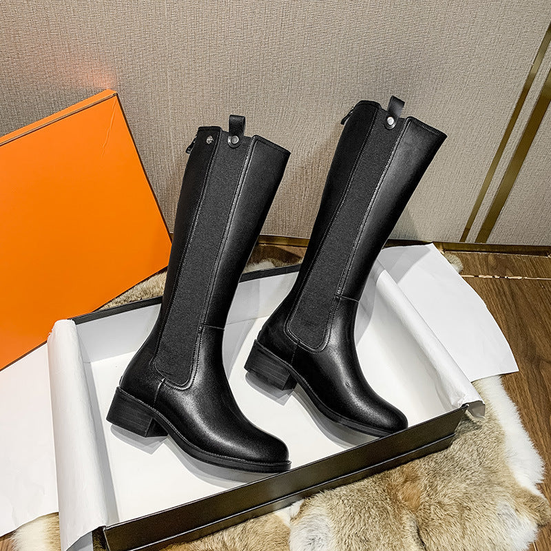 Women's Boots With Big Rim And Thick Heel
