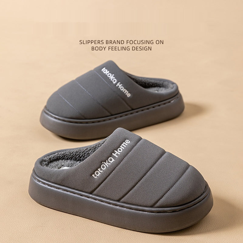 New Cotton Waterproof Plush Autumn And Winter Warm Non-slip Platform Fleece Lined Cotton Shoes