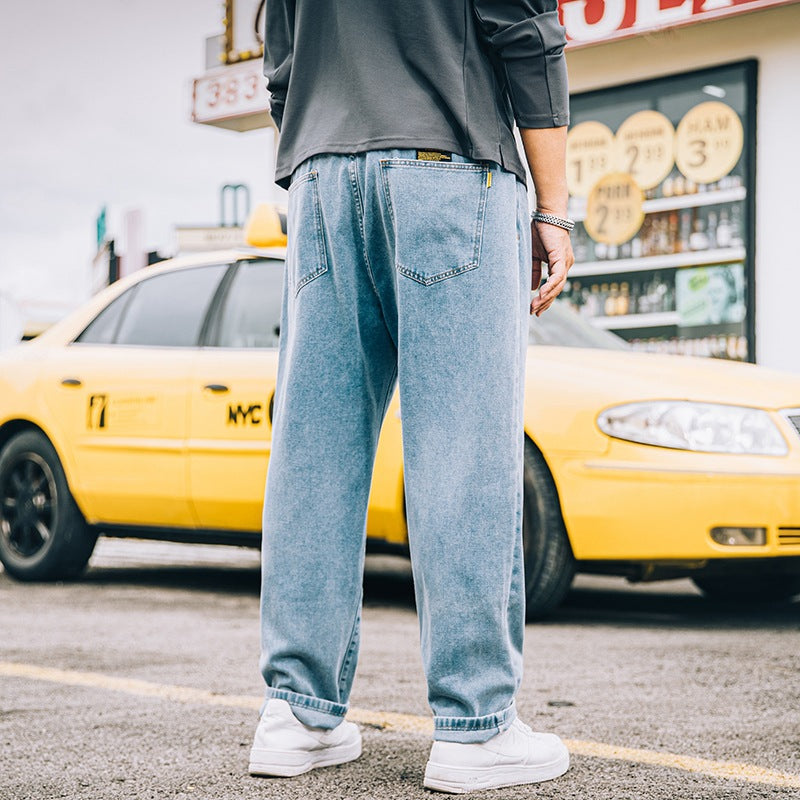 Men's Loose Straight Simple Jeans Casual