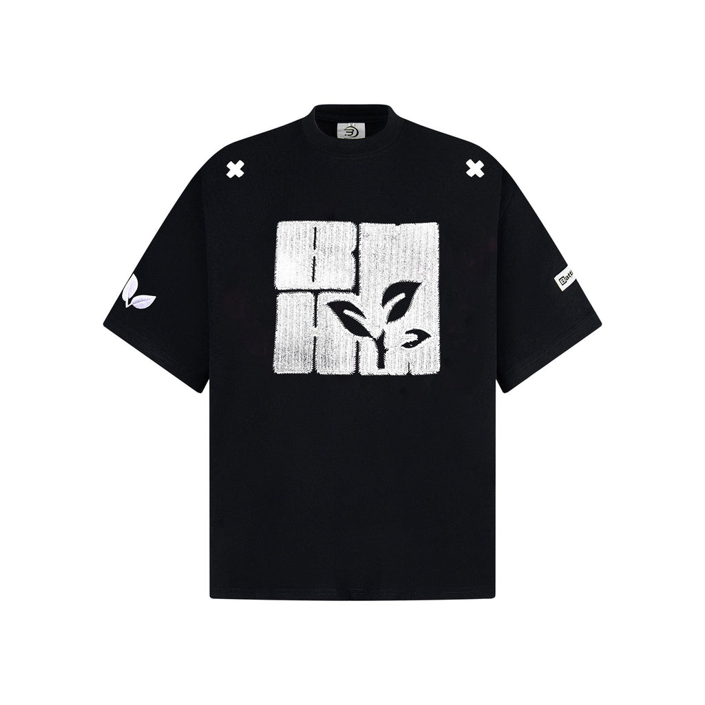 Summer Design Sense Machine Embroidery Short-sleeved T-shirt Men