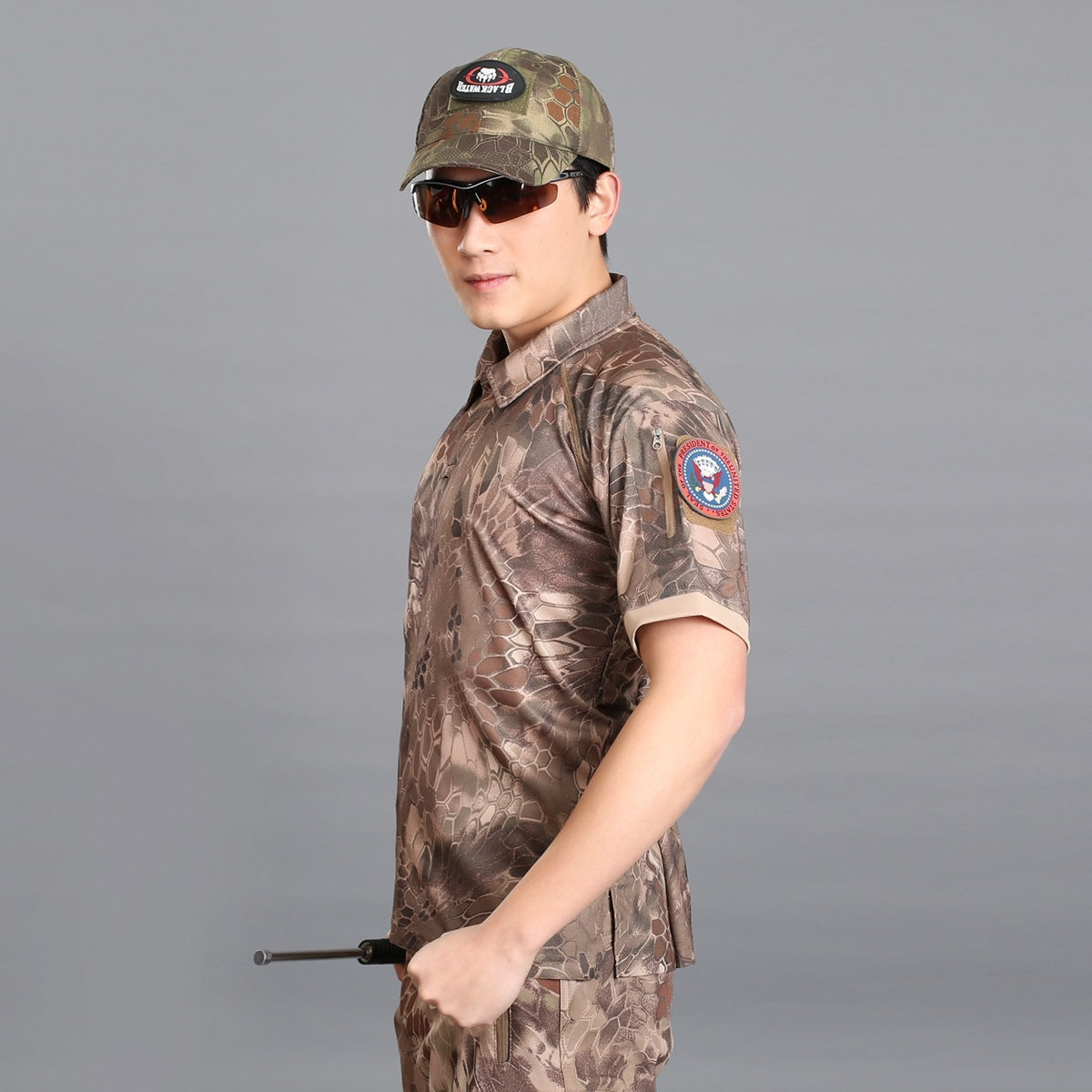 Tactical Camouflage Lapel T-shirt Outdoor