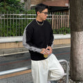 Men's Contrast Color Round Neck Sweater