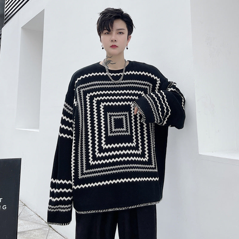 National Trendy Men's Sweater Korean Version Trendy Brand Ins