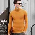 High Collar Wool Sweater Men High Collar Solid Color Base