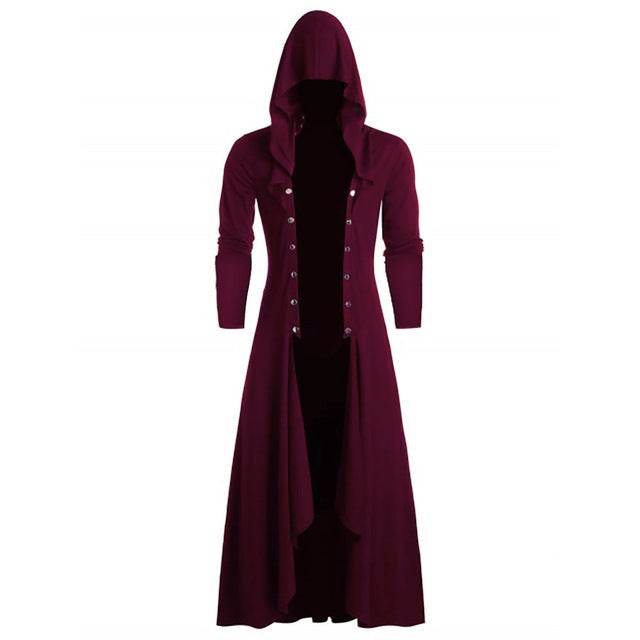 Windbreaker Men's Retro Long Coat Men's Steampunk Gothic Style