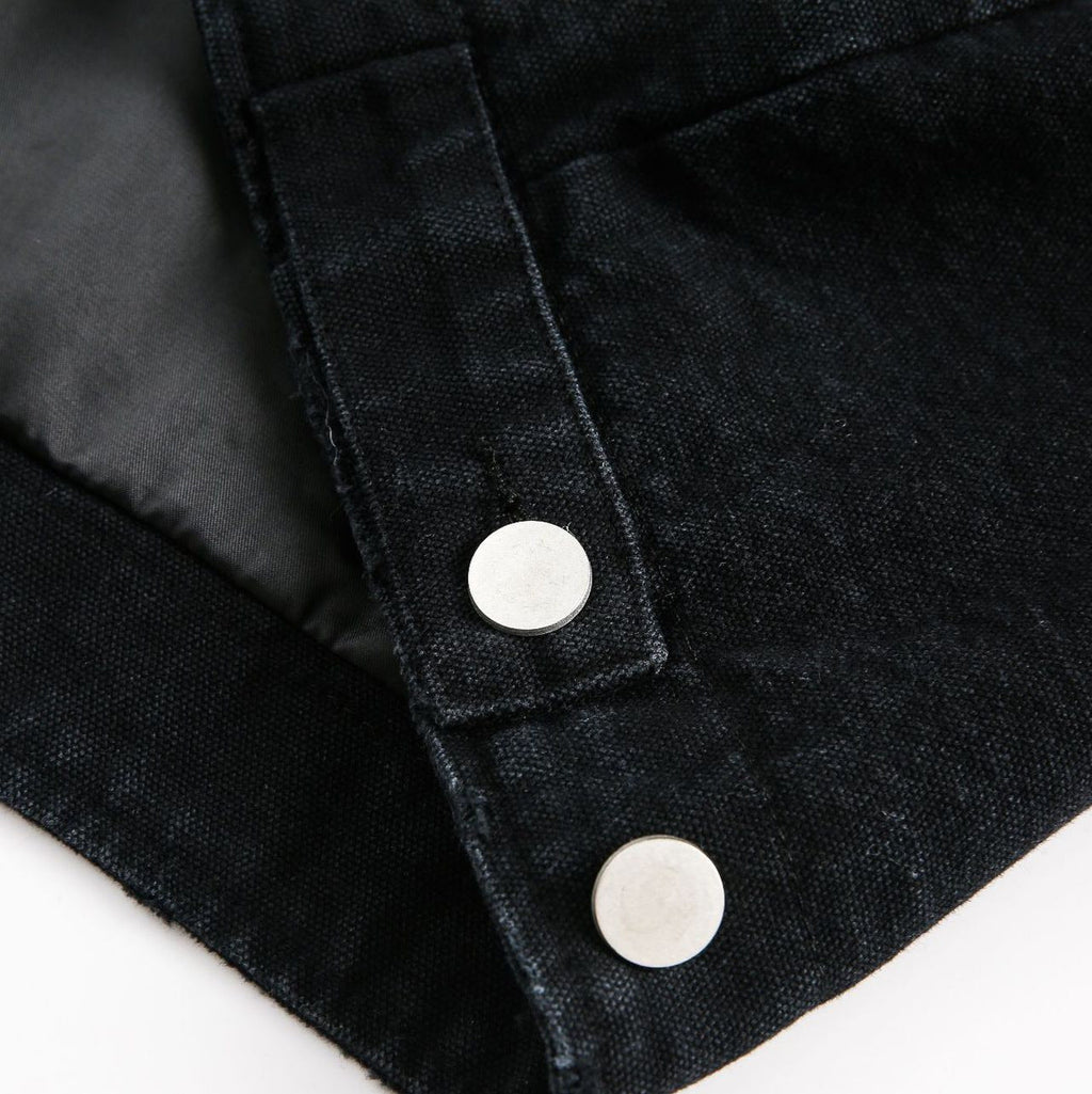 American Retro Loose Wash Distressed Jacket Coat