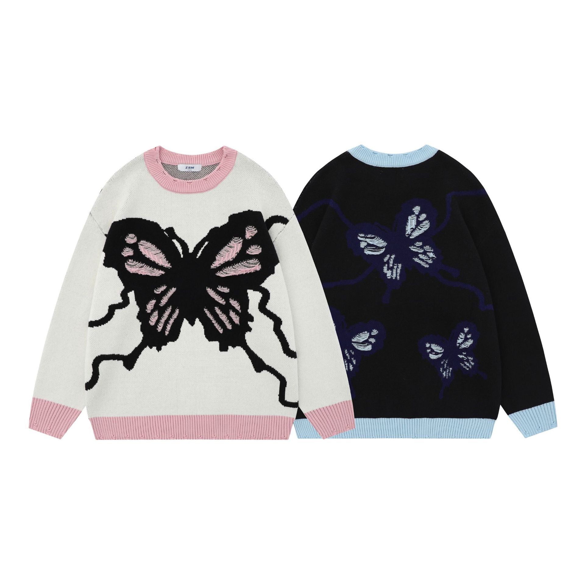 Loose Sweet Cute Jacquard Round Neck Knitted Sweater