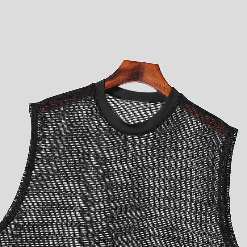 Men's Loose Casual Sleeveless See-through Vest