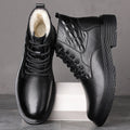 Furnished Warm Leather Wool High-top Booties