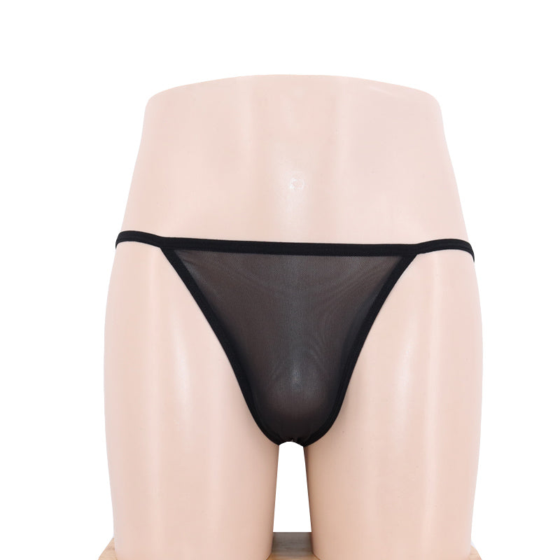 Edges High Fork Ultra-thin One-piece Transparent Men's Mesh Briefs