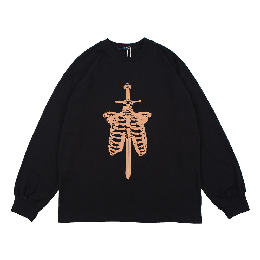 Men's Street Fashion Brand Loose Round Neck Compassionate Trend Bottoming Shirt Top