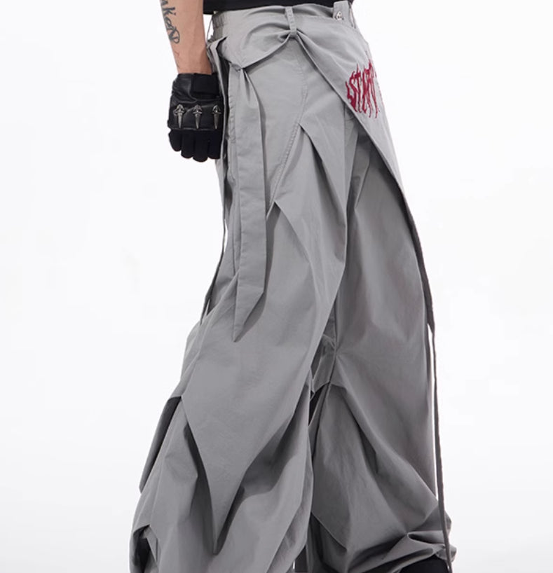 Summer Niche Accumulation Wide-leg Pants Boys Function Pants