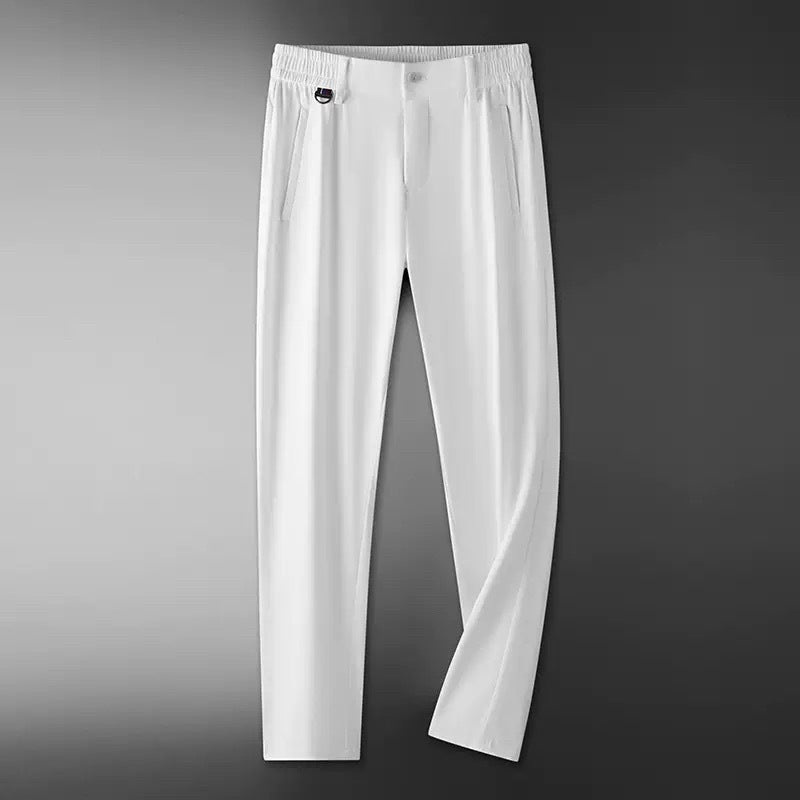 Men's Summer Thin Ice Silk Leisure Suit Pants Plus-sized Pants