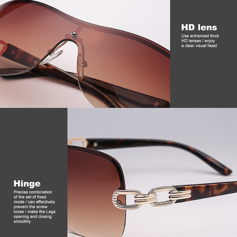 Metal Fashion Chain Design Ladies Sunglasses