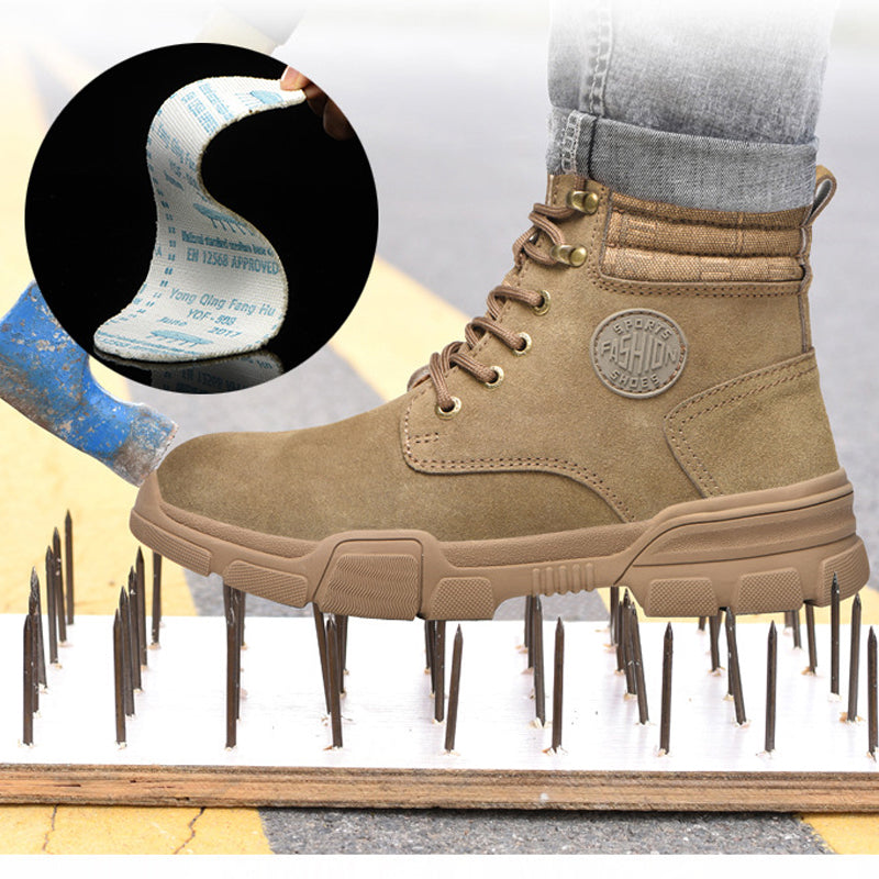 Men's High Top Safety Shoes Anti Smash And Puncture