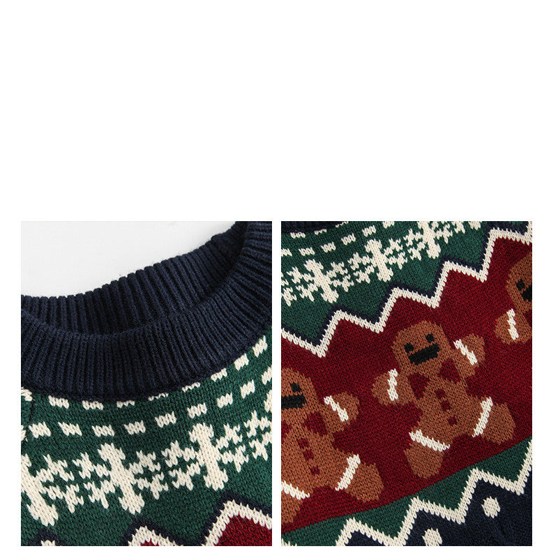 Knitwear Crew Neck Tops For Boys And Girls