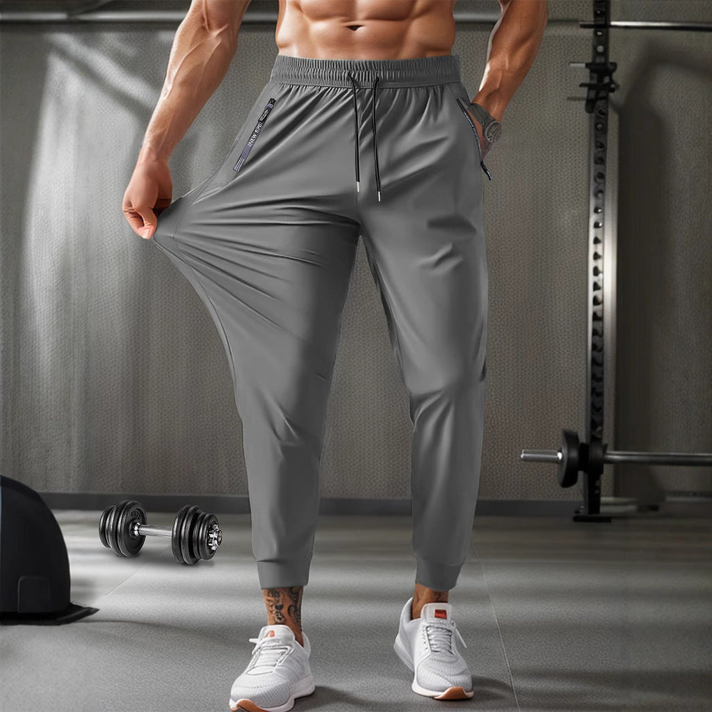 Men's Summer Nylon Ice Silk Trousers Thin Breathable