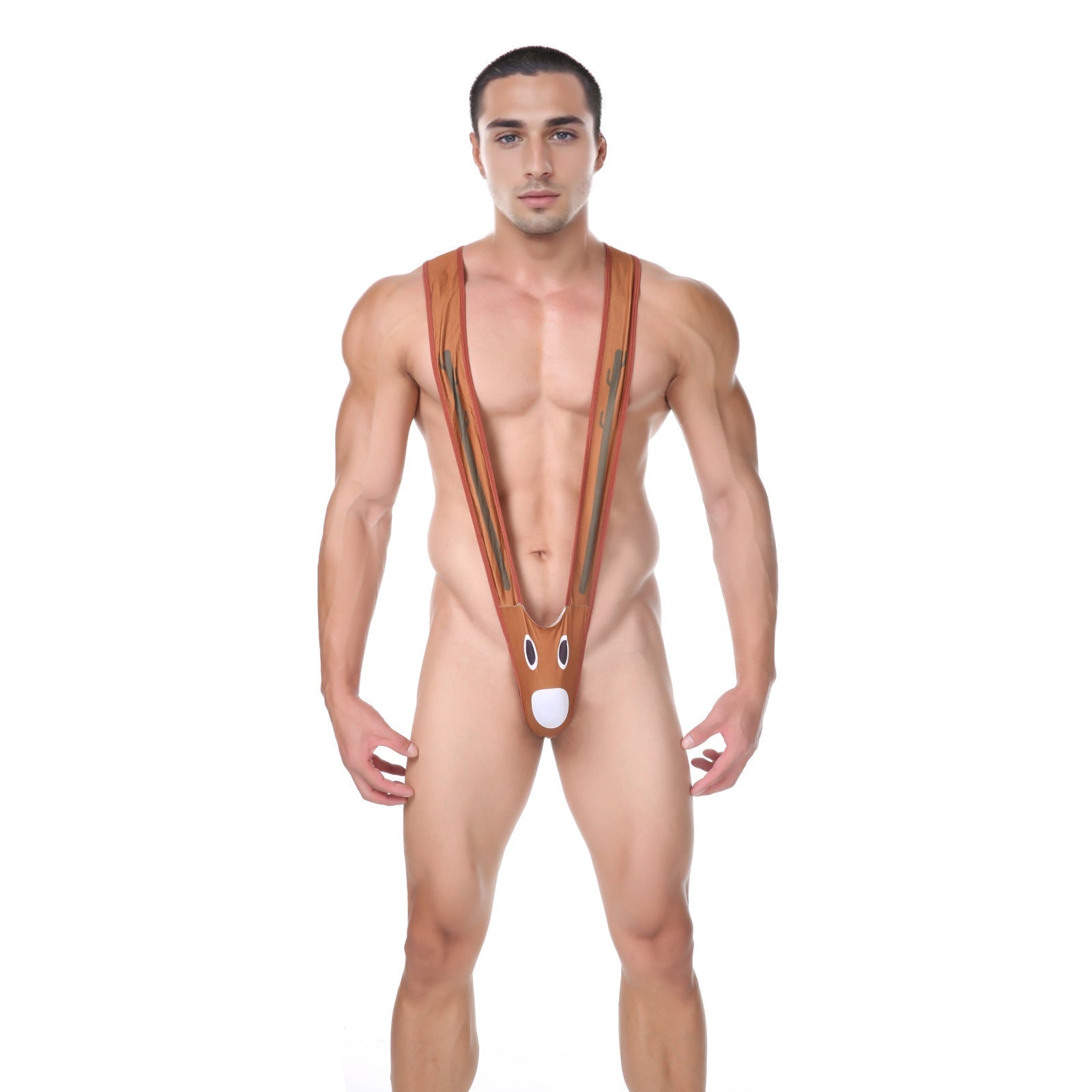 Men's Underwear Christmas Elk Sexy Jumpsuit European And American New Year