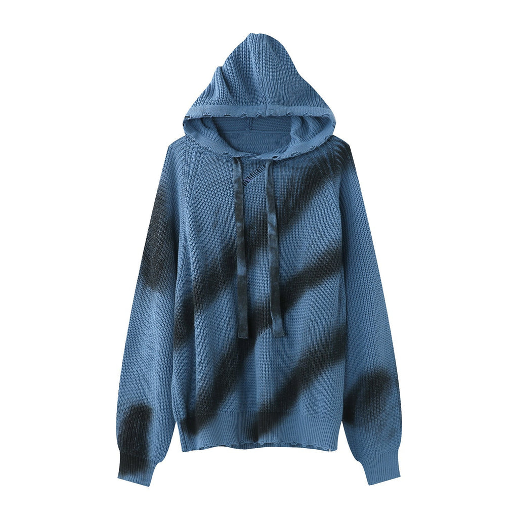Long Sleeve Hooded Striped Sweater