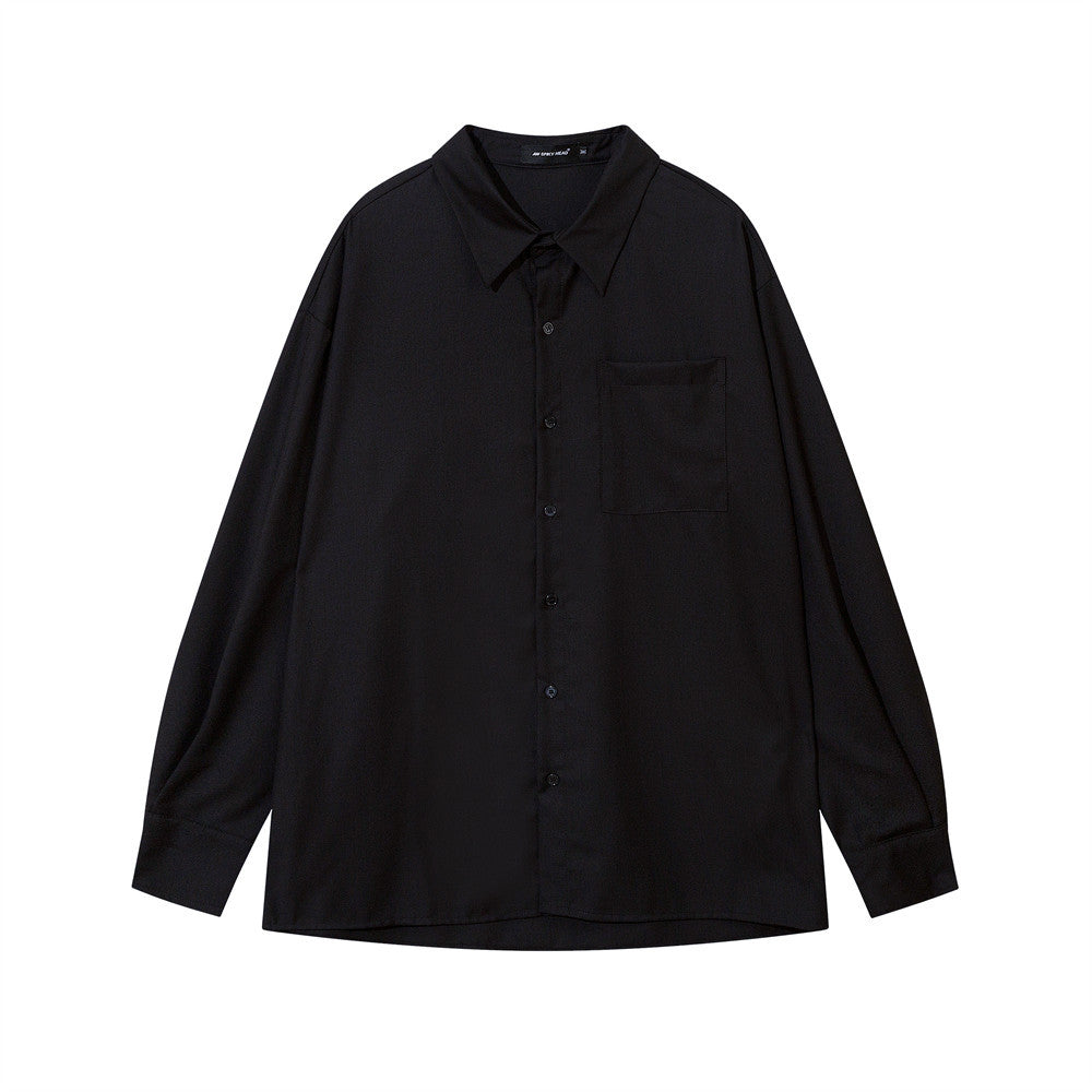 Solid Color Long Sleeve t-Shirt Men's Autumn Loose