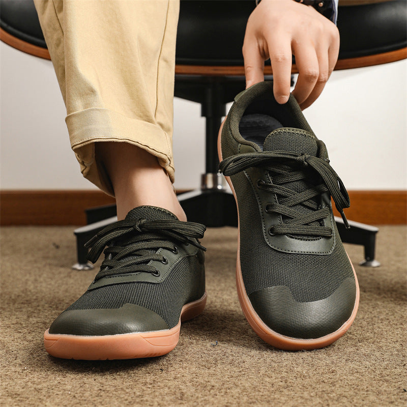 Breathable Mesh Running Shoes Men's Wide Last Trendy Casual Sneaker