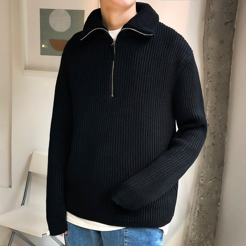 Turtleneck Korean Style Trendy Personality Zipper Sweater