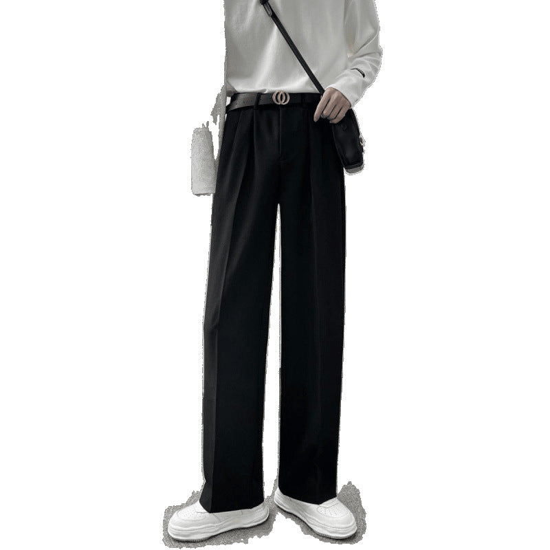Straight-leg  Wide-leg Cropped Suit Pants