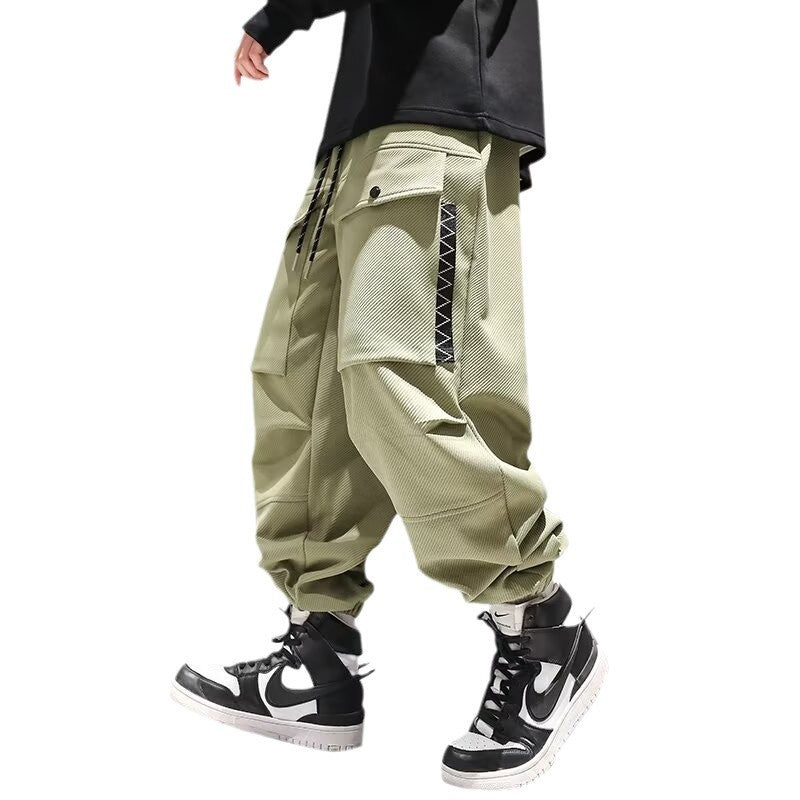 Plus-sized Plus-sized Fashion Brand Big Pocket Teen Pants