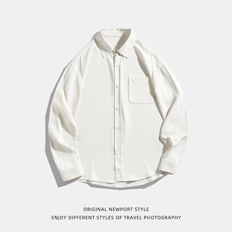 Draping Long-sleeved Shirt Men's Japanese Style Shirt Coat