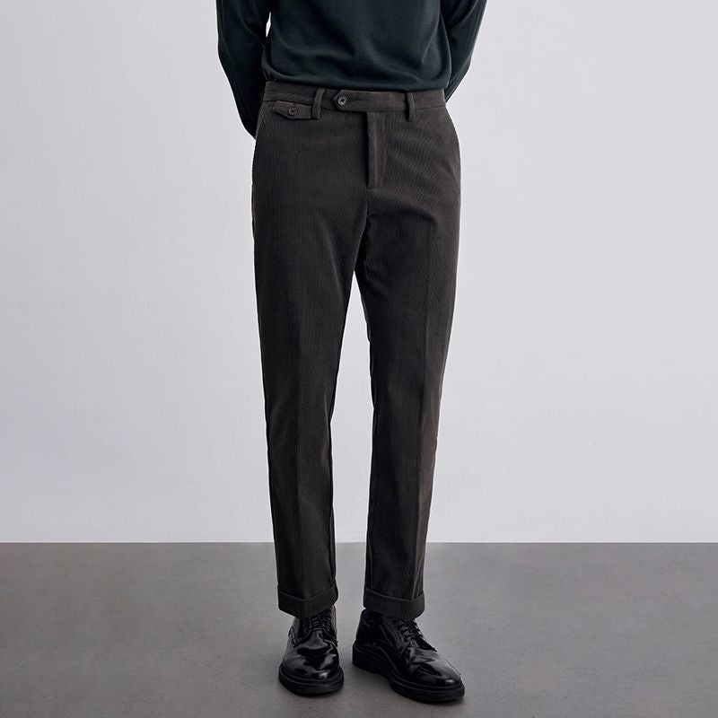 Corduroy Versatile Business Straight Loose Fashionable Pants