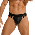 European And American Men's Sexy Underwear Plus Size Sexy Briefs Imitation Leather