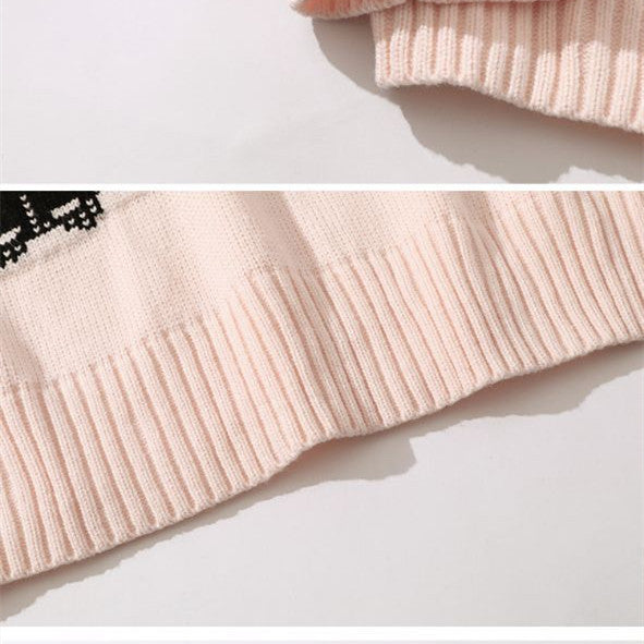 Knit Sweater Men's Ins Tide Brand Crew Neck Sweater
