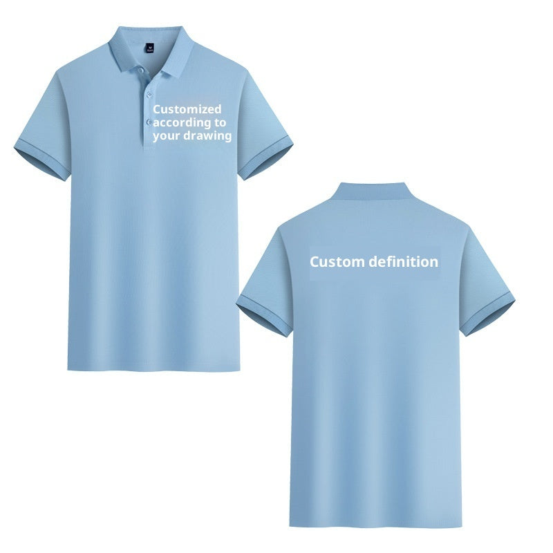 Mercerized Cotton Polo Embroidered Summer T-shirt