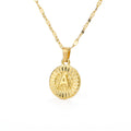 English Alphabet Disc Necklace Men and women
