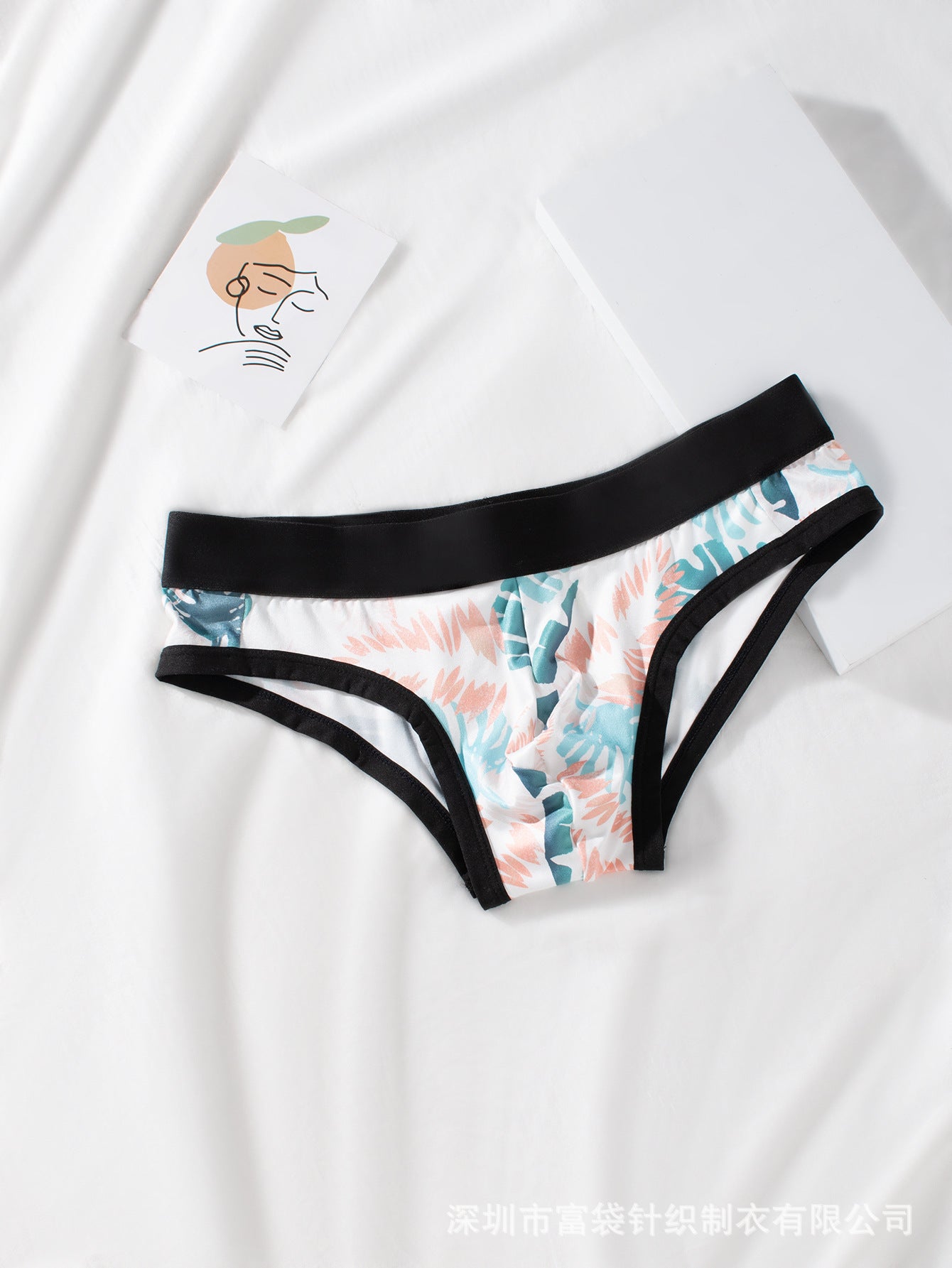 Hot-selling Ice Silk Men's Underwear New Fashion Print Large Size Loose