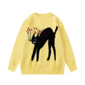 Kitten Round Neck Sweater Men