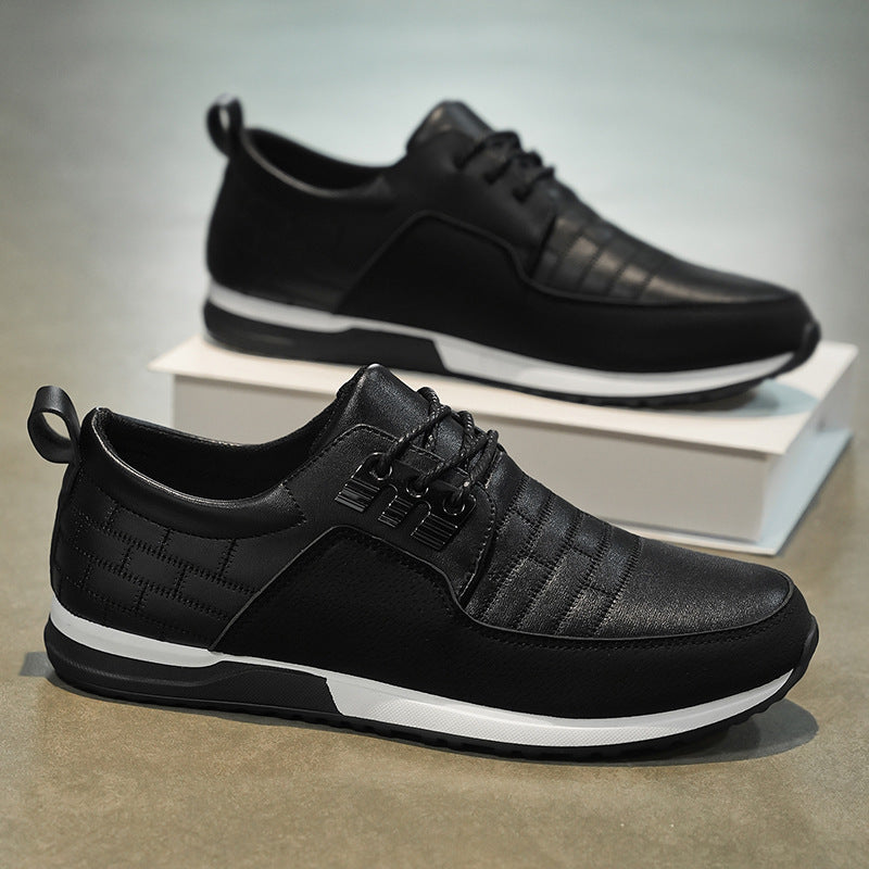 Spring New Trendy Shoes Casual Leather Shoes Men's Wear-resistant Non-slip
