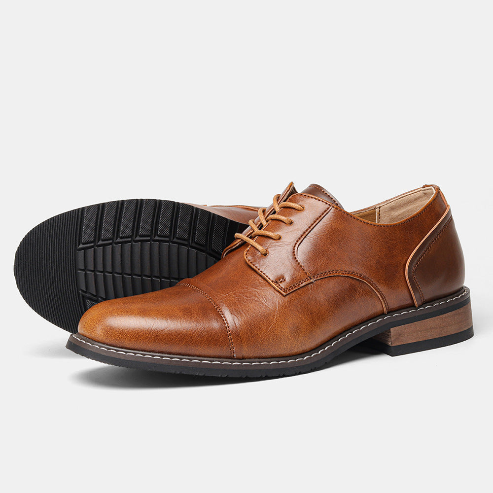 Business Formal Wear Cross-border Plus Size Retro Summer Men's Fashion Leather Shoes