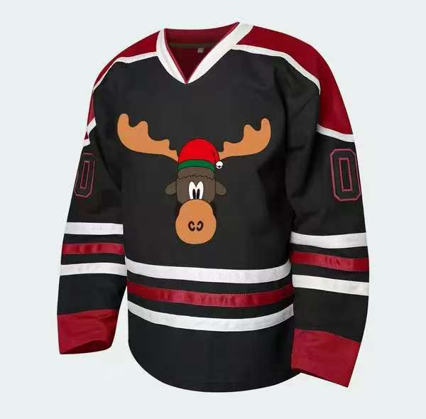 Sex Black And Red Ice Hockey Clothing Loose Design