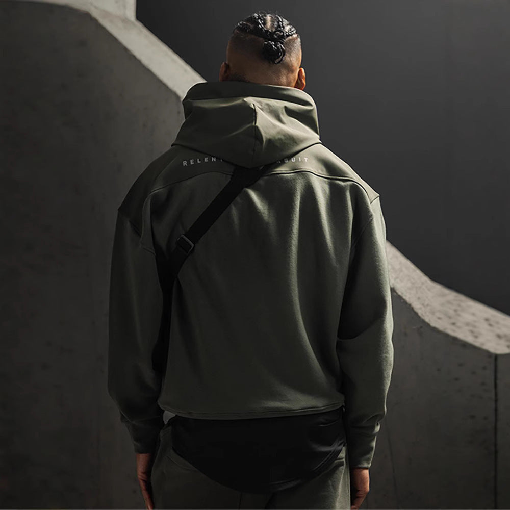 Autumn Cotton Men's Youth Hooded Casual Coat