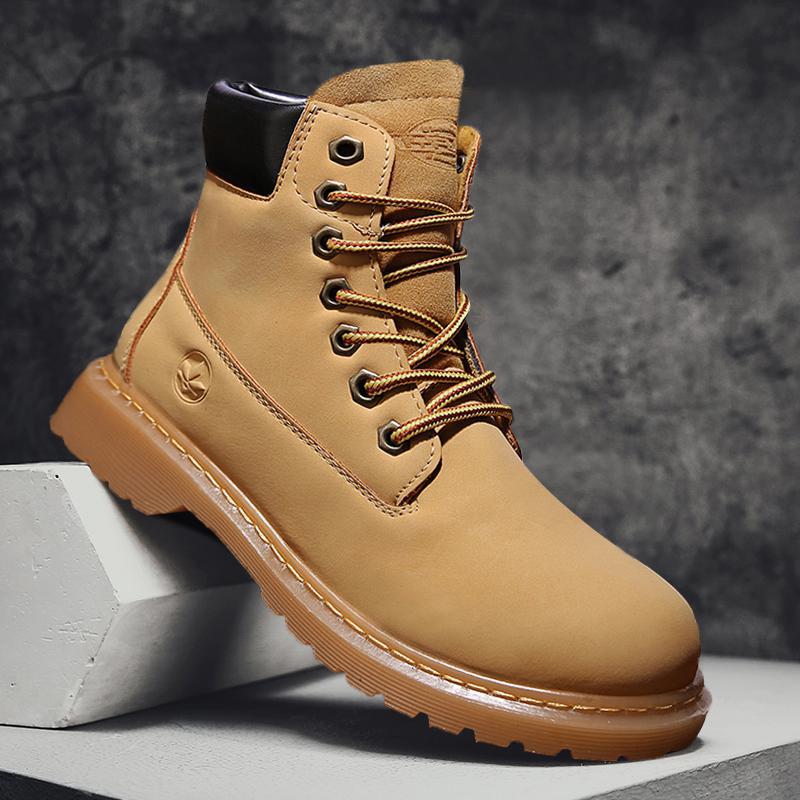 Black Autumn And Winter High-top Martin Boots Increase Retro Sports