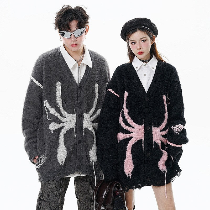 Loose Knitted Cardigan Couple Sweater