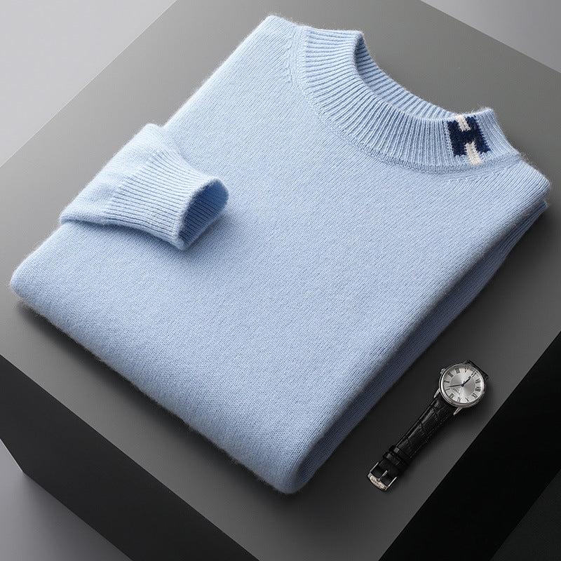 Jacquard Sweater Casual Trendy Knit Oversized Wool Base Shirt